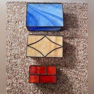 Stained Glass Trinket Boxes $35 for all